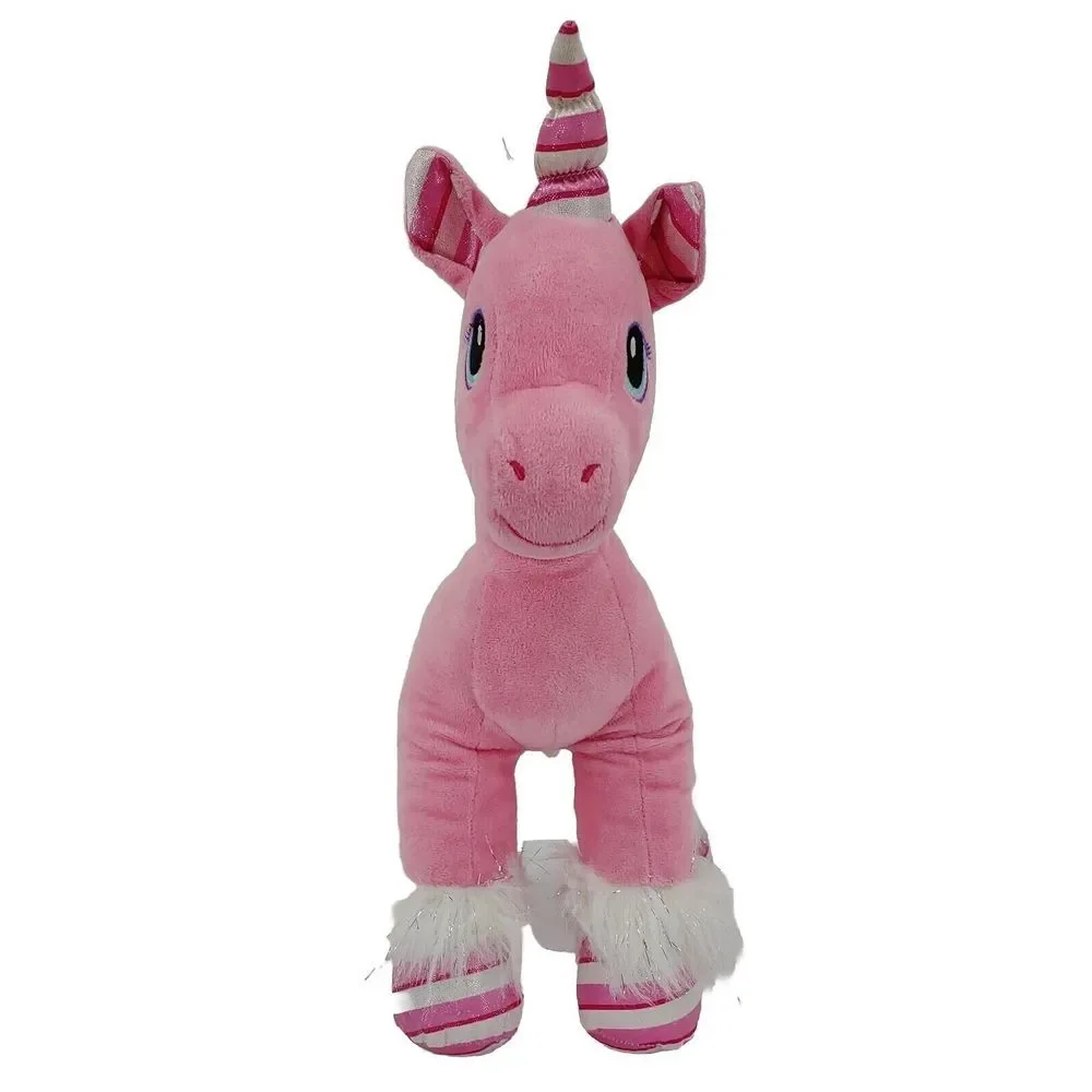 Build A Bear Pink Unicorn Candy Cane Swirl Stuffed Animal BAB 17
